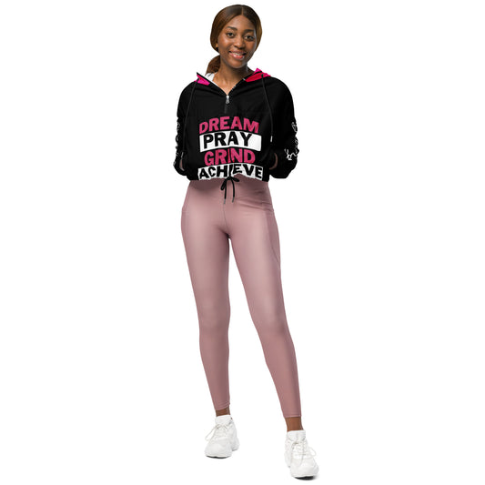 Dream Pray Grind Achieve Women’s cropped windbreaker